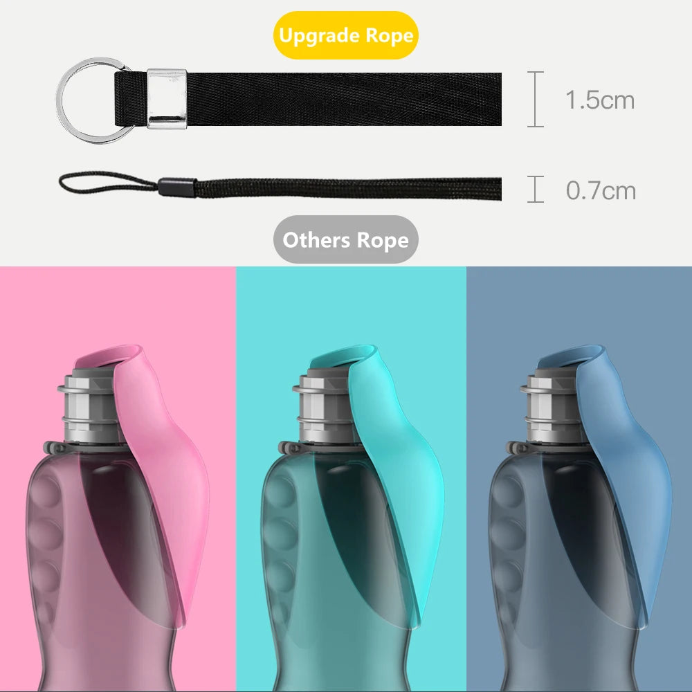 800ml Portable Dog Water Bottle Outdoor Travel Hiking Walking Foldable Drinking Bowl