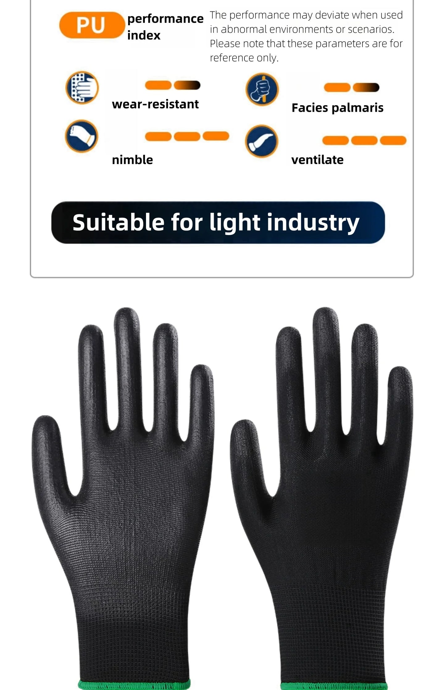 10 Pairs Durable Safety Gloves - Anti-Slip, Wear-Resistant!!!