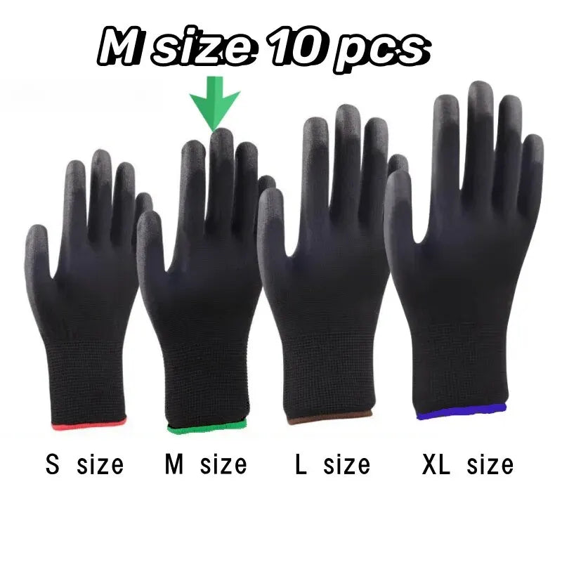 10 Pairs Durable Safety Gloves - Anti-Slip, Wear-Resistant!!!