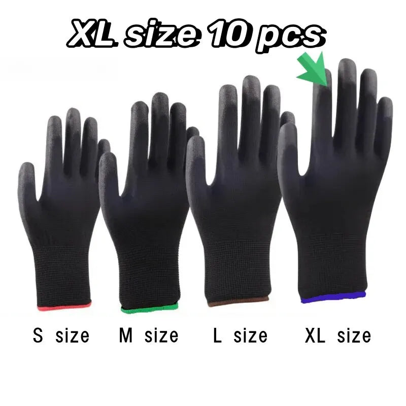 10 Pairs Durable Safety Gloves - Anti-Slip, Wear-Resistant!!!